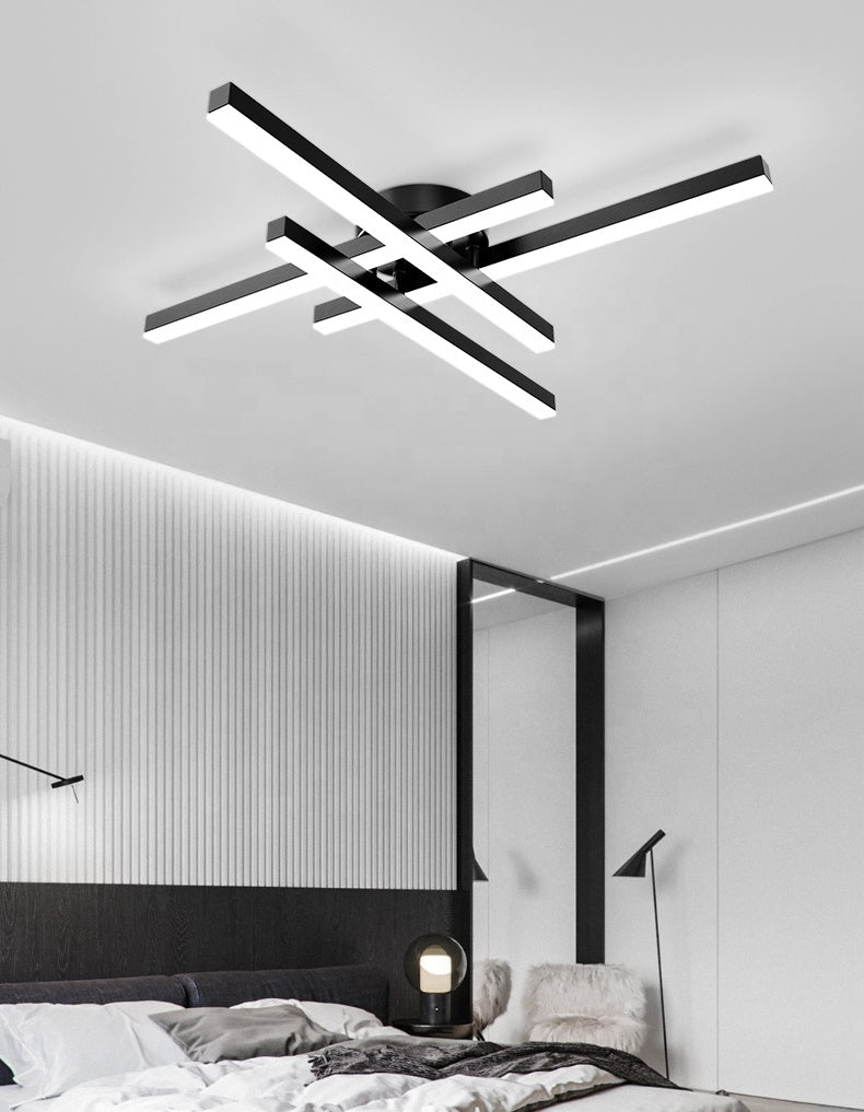 Lumi Cross Black Ceiling Light