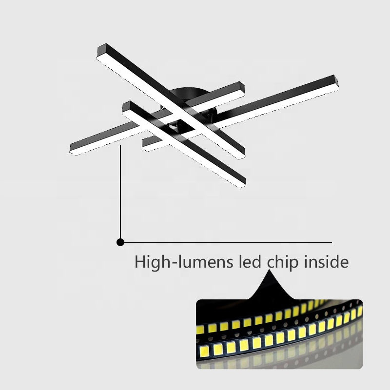 Lumi Cross Gold Ceiling Light