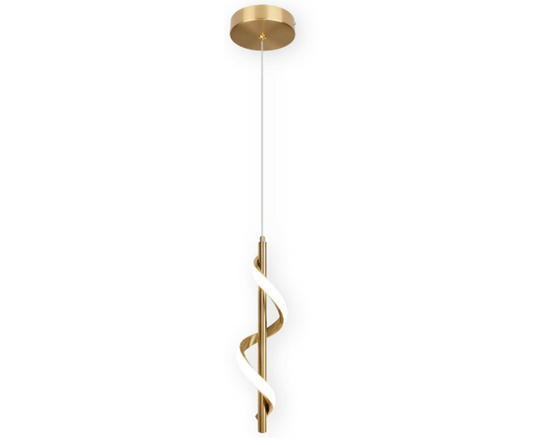 Lumi Twist Spiral Pendant – Gold