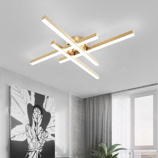 Lumi Cross Gold Ceiling Light