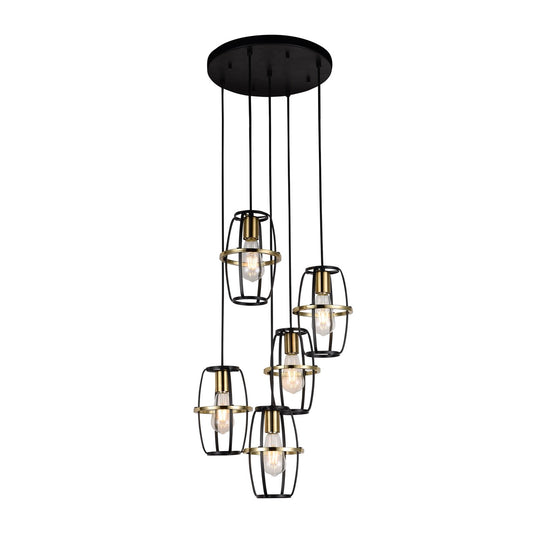 Lumi Cascade Matte Black Chandelier